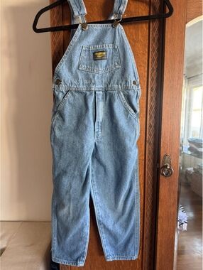Vintage OshKosh B'Gosh Vestbak Denim Overalls Size 6 Kids Classic Blue Jeans